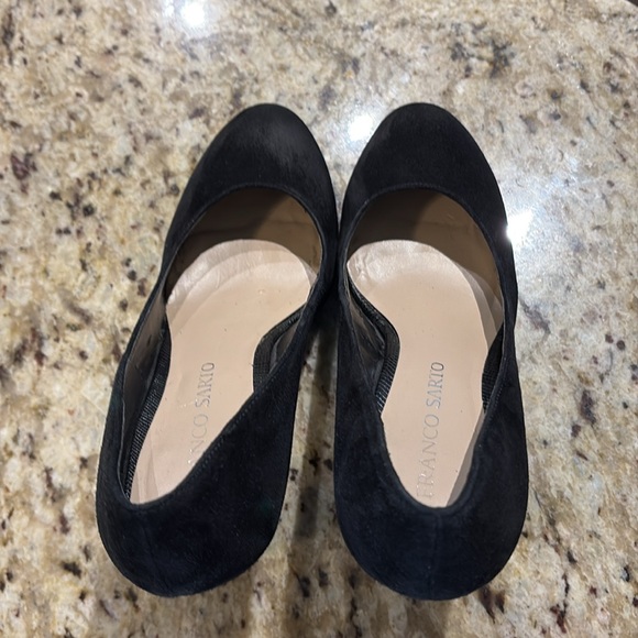 Franco Sarto Black Suede and Leather Heels - Size 8M - Picture 4 of 5